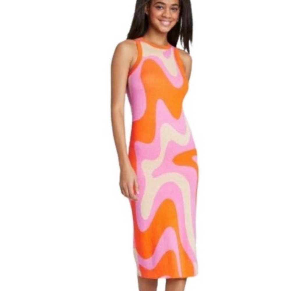 Wild fable abstract dress groovy